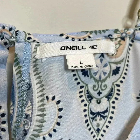 O’Neil Blue Satin Slip Dress - Picture 9 of 11